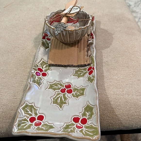 Mud Pie Santa Tray And Tidbit Set/NWT - Picture 2 of 9